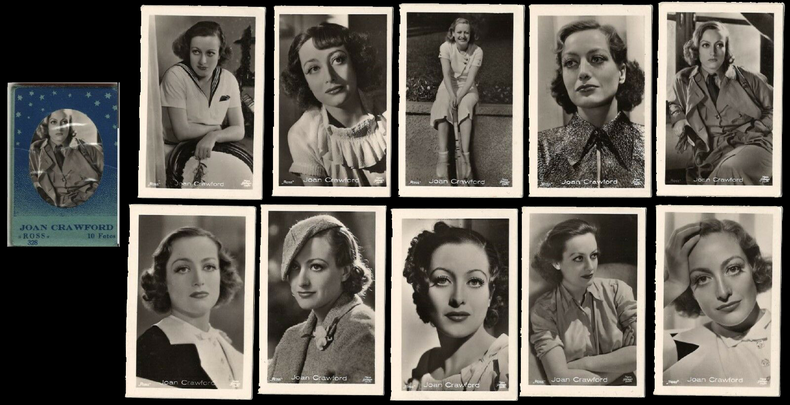 ROSS VERLAG 1940s Film Star Postcards produced in Germany #A2526 to #A2680 